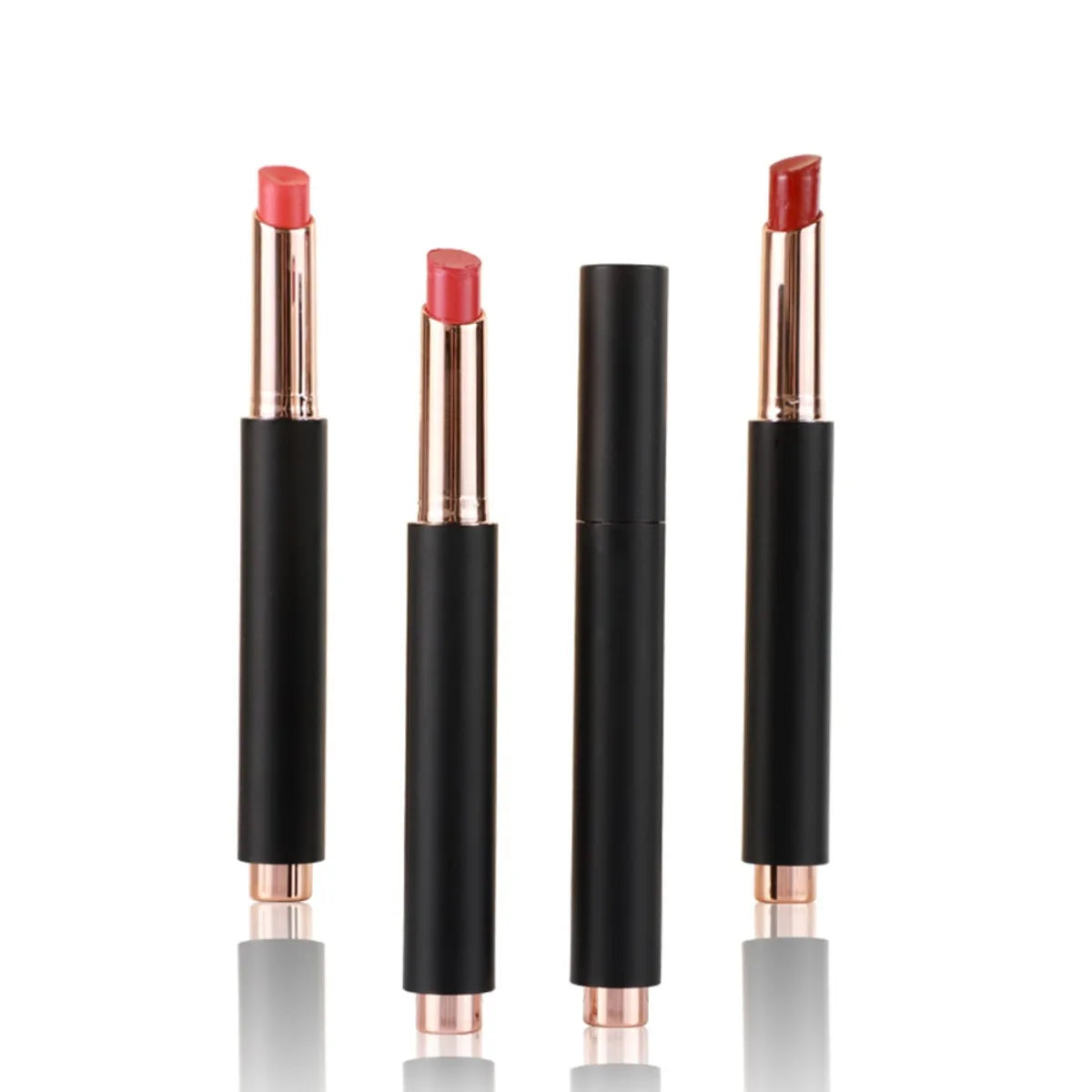 10-color black tube matte moisturizing press lipstick